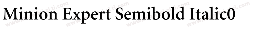 Minion Expert Semibold Italic00100字体转换